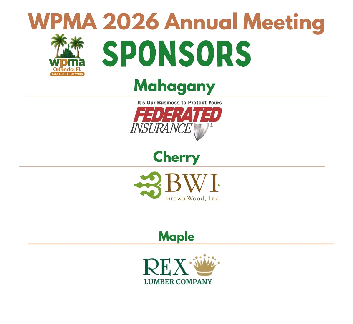 WPMA 2026 Sponsors